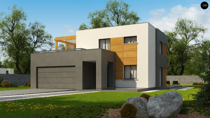 Проект дома Ux73 - 1 Двухэтажные дома в Киеве