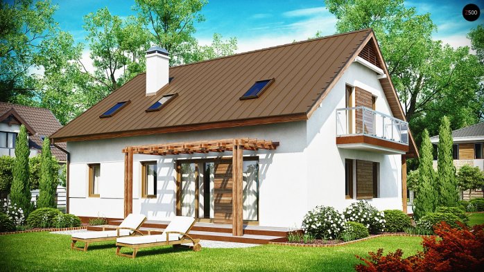 Проект дома U133 - 2 С мансардным этажом дома в Киеве