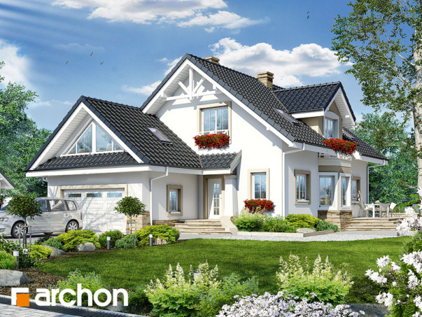 Проект дома Дом в кокосах 2 вер.2 - 1 С мансардным этажом дома в Киеве