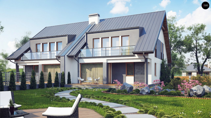 Проект дома Ub15 - 2 С мансардным этажом дома в Киеве