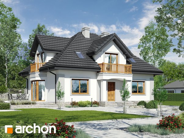 Проект дома Дом в эхинацеях 3 вер.2 - 1 С мансардным этажом дома в Киеве