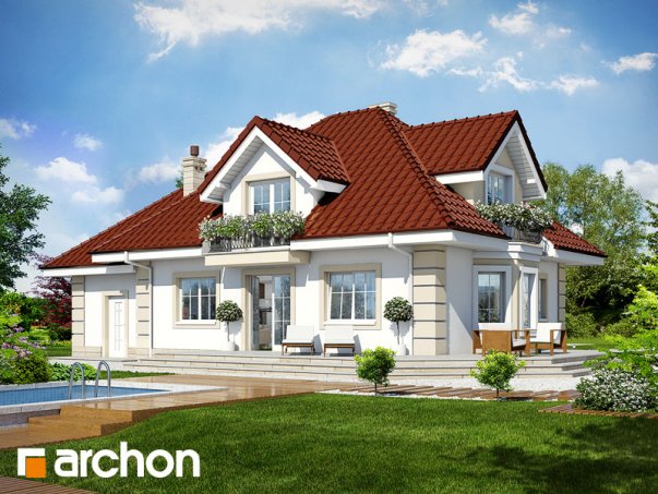 Проект дома Дом в нектаринах 2 TERMO вер.2 - 2 С мансардным этажом дома в Киеве