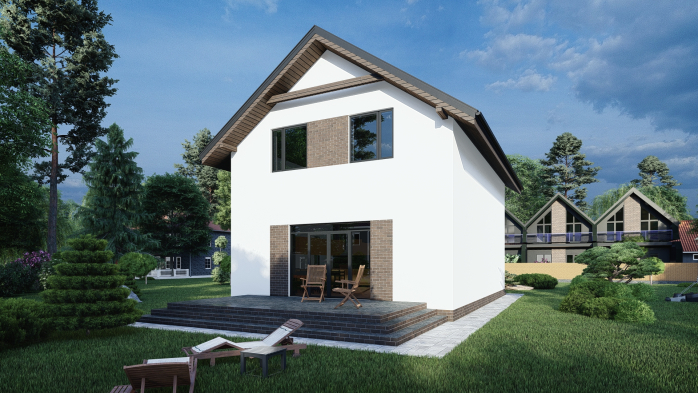 Проект дома DBT 394 - 4 С мансардным этажом дома в Киеве