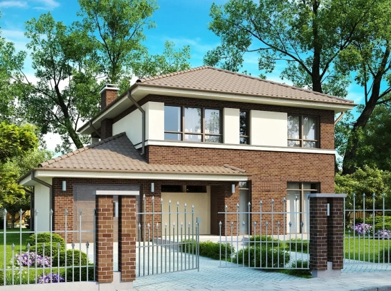 Проєкт будинку Ux24 v1 pk