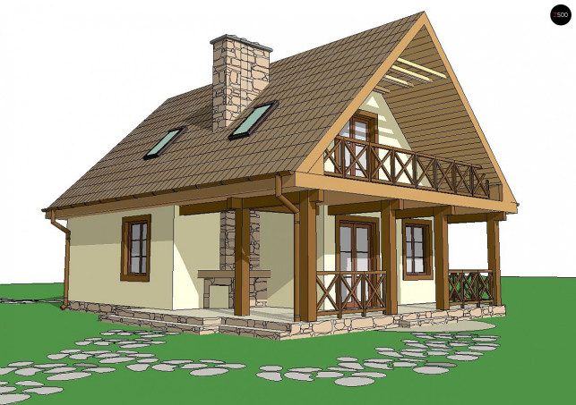 Проект дома U30 L bl - 2 С мансардным этажом дома в Киеве