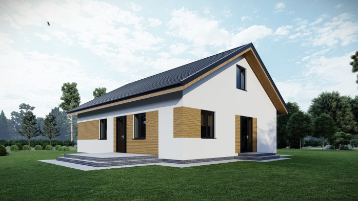 Проект дома DBT 575 - 4 Одноэтажные дома в Киеве