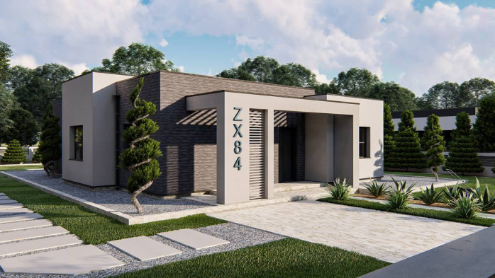 Проєкт будинку Ux84 - Одноповерхові дома у Києві