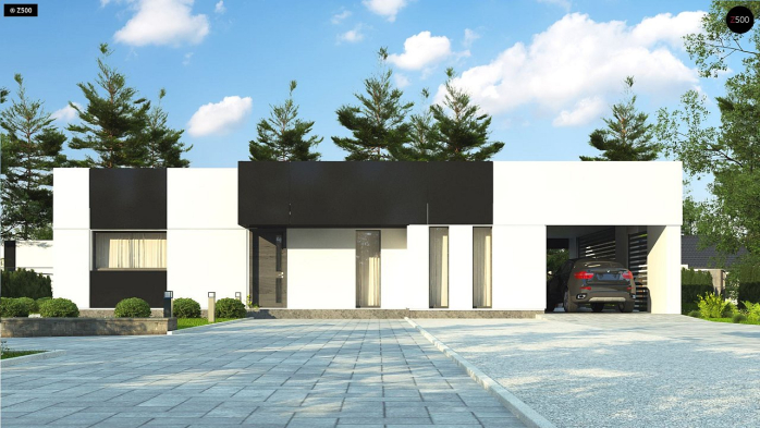 Проект дома Ux150 - 3 Одноэтажные дома в Киеве