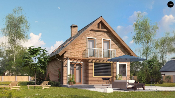 Проект дома U99 k - 1 С мансардным этажом дома в Киеве