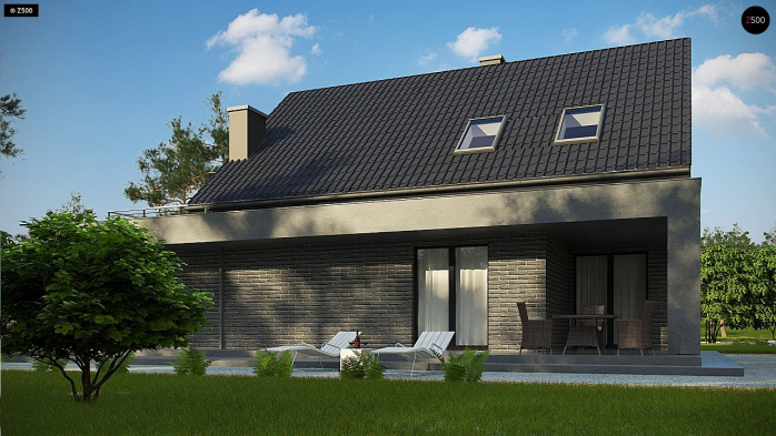 Проект дома U347 - 5 С мансардным этажом дома в Киеве