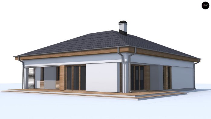 Проект дома U204 bg - 2 Одноэтажные дома в Киеве