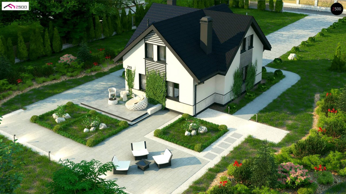 Проект дома U13 - 6 С мансардным этажом дома в Киеве