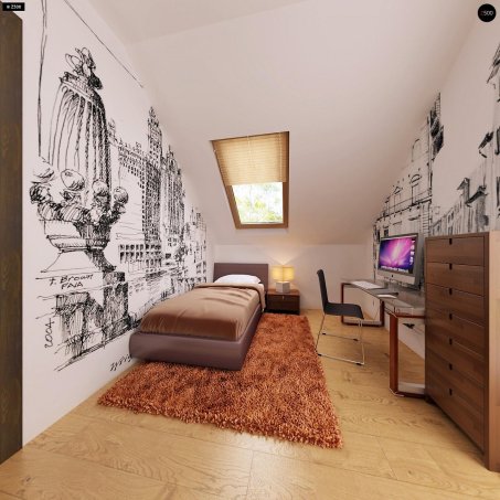 Проект дома U1 - 17 С мансардным этажом дома в Киеве