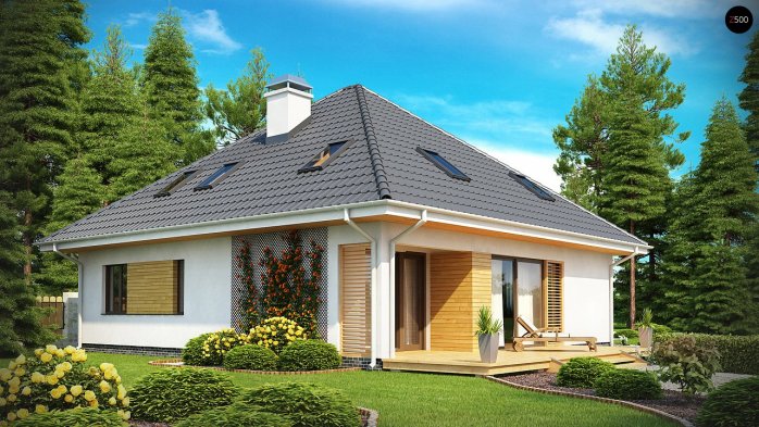 Проєкт будинку U143 - З мансардним поверхом дома у Києві