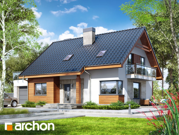 Проект дома Дом в яблонках 4 (Г) - 1 С мансардным этажом дома в Киеве