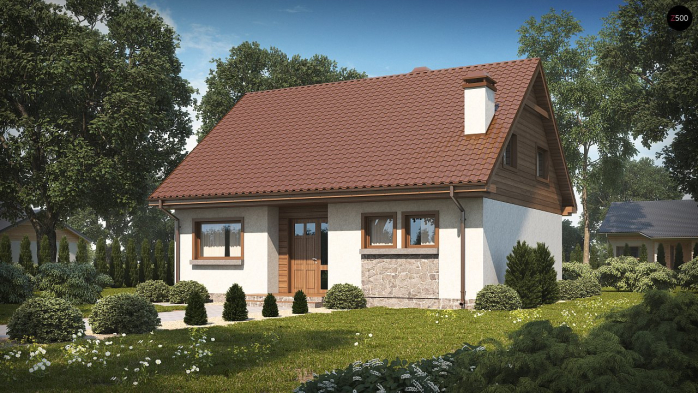 Проект дома U40 os - 1 С мансардным этажом дома в Киеве