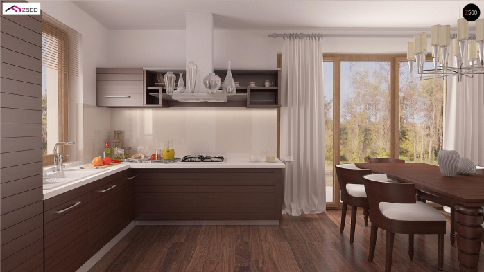 Проект дома U244 GP - 6 С мансардным этажом дома в Киеве