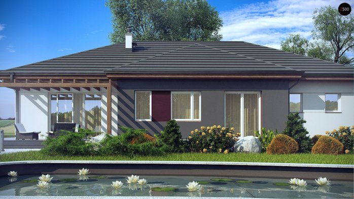 Проект дома U310 - 4 Одноэтажные дома в Киеве