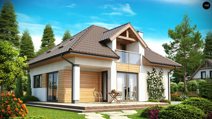 Проект дома U145 - 2 С мансардным этажом дома в Киеве