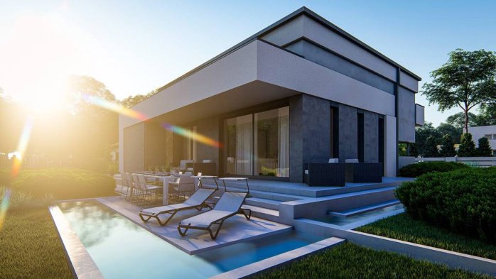 Проект дома U495 - 8 С мансардным этажом дома в Киеве