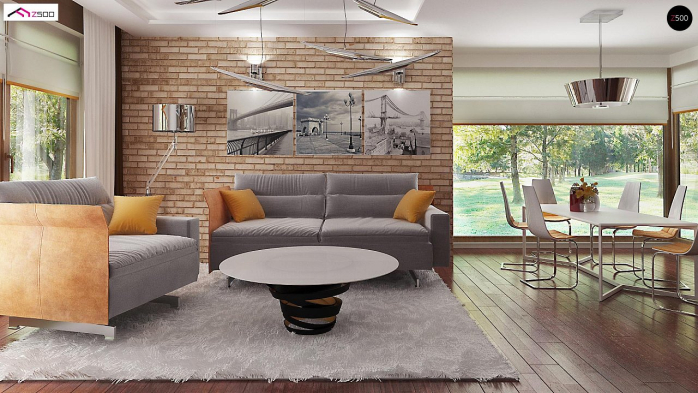 Проект дома U205 - 3 Одноэтажные дома в Киеве