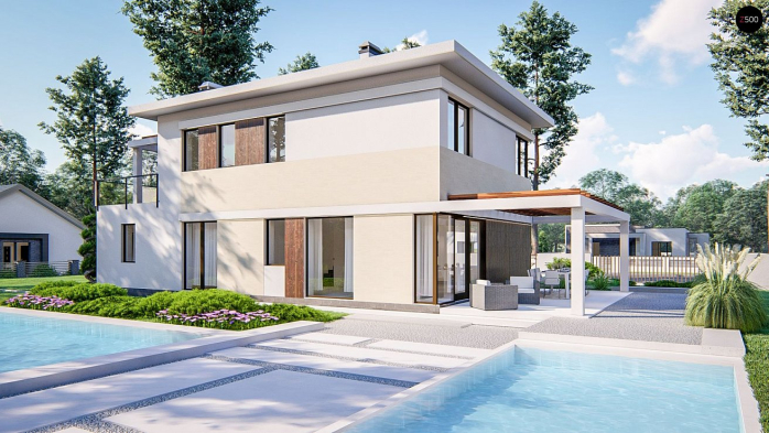 Проект дома Uu63 B - 2 Двухэтажные дома в Киеве