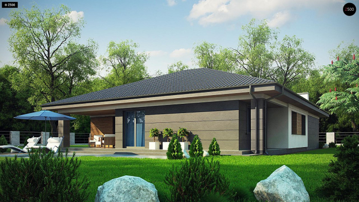 Проект дома U379 - 5 Одноэтажные дома в Киеве