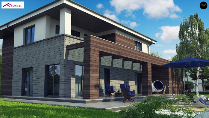 Проект дома Ux109 v1 - 4 Двухэтажные дома в Киеве