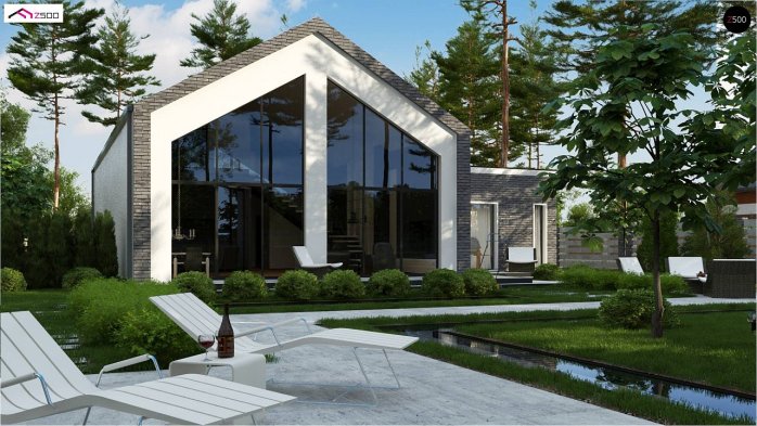 Проект дома Ux206 - 4 С мансардным этажом дома в Киеве