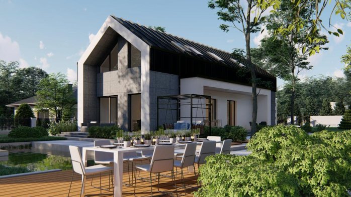 Проект дома U526 - 7 С мансардным этажом дома в Киеве