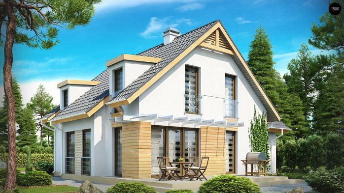 Проект дома U135 - 2 С мансардным этажом дома в Киеве