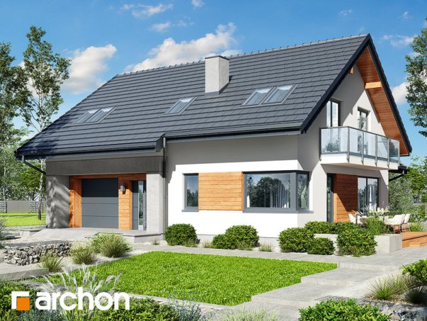 Проект дома Дом в аурорах 7 - 2 С мансардным этажом дома в Киеве