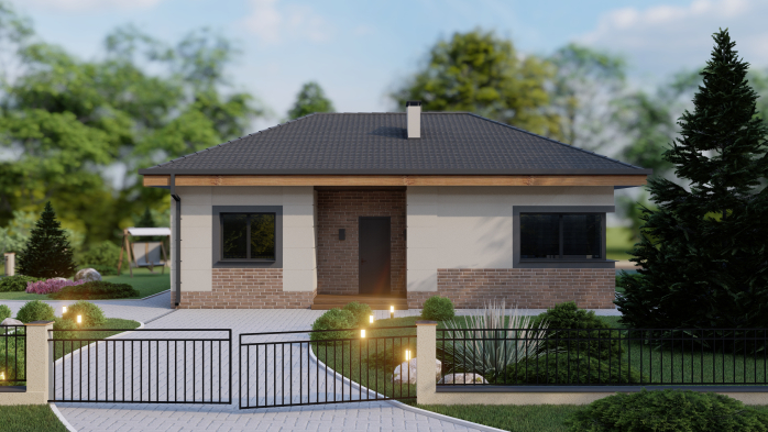 Проект дома Db 38 - 3 Одноэтажные дома в Киеве