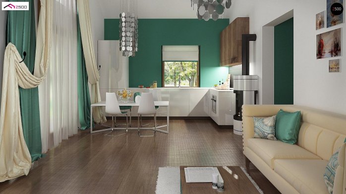 Проект дома U139 v2 - 4 Одноэтажные дома в Киеве