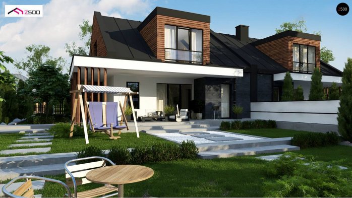 Проект дома Ub29 - 3 С мансардным этажом дома в Киеве