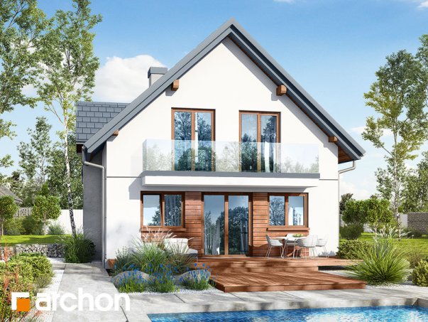 Проект дома Дом в фуксиях вер.2 - 2 С мансардным этажом дома в Киеве