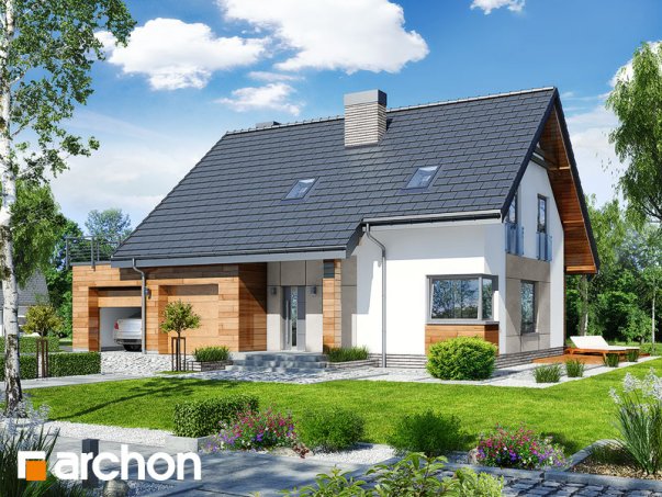 Проект дома Дом в яблонках 8 (Г2) - 1 С мансардным этажом дома в Киеве