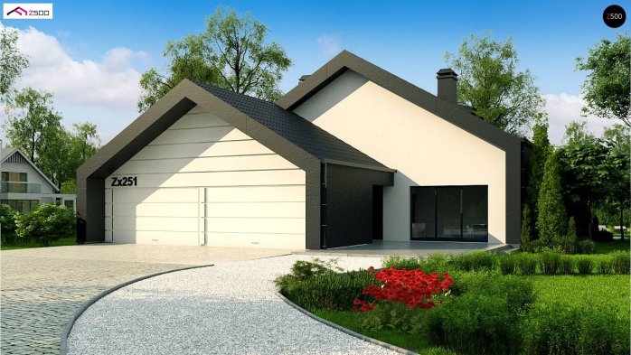 Проект дома Ux251 - 1 С мансардным этажом дома в Киеве