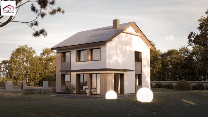 Проєкт будинку U372 v2 - Двоповерхові дома у Києві