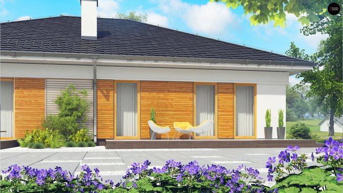 Проект дома U303 - 4 Одноэтажные дома в Киеве