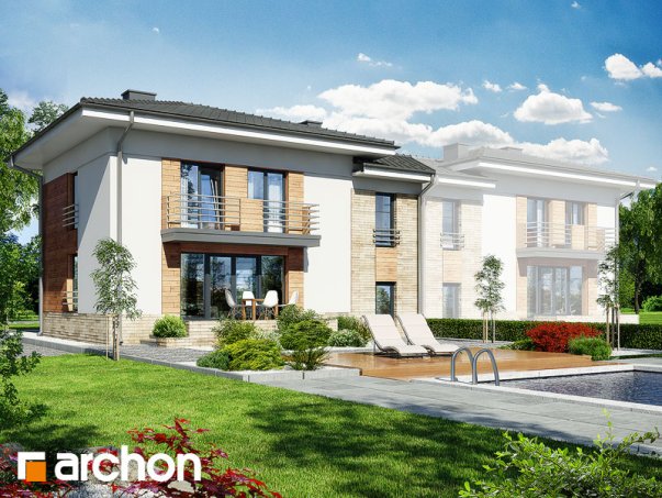 Проект дома Дом в мирте 3 (B) вер.3 - 2 Двухэтажные дома в Киеве