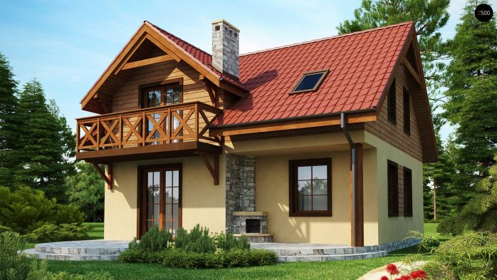 Проект дома U3 - 1 С мансардным этажом дома в Киеве