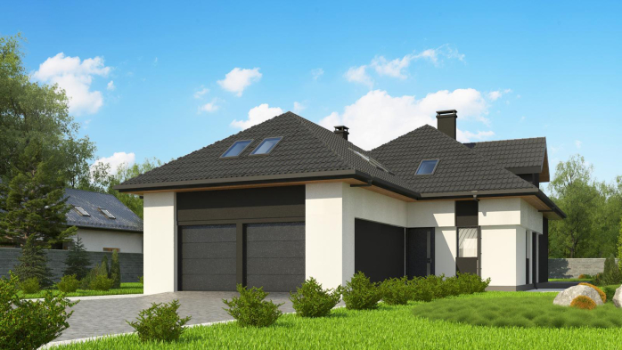 Проєкт будинку U325 - З мансардним поверхом дома у Києві