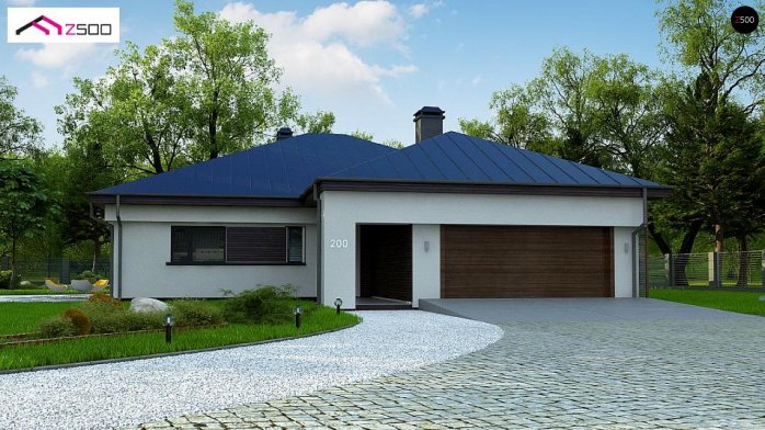 Проект дома U200 L + 100 - 1 Одноэтажные дома в Киеве