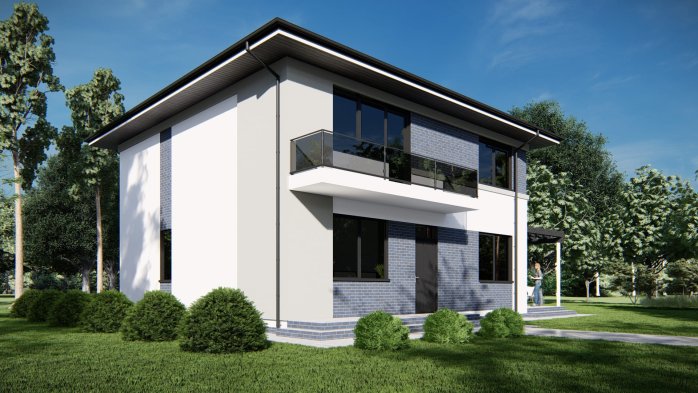 Проєкт будинку DBT 523 - Двоповерхові дома у Києві