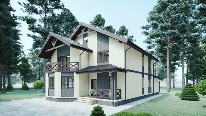 Проект дома DBT 242 - 2 Двухэтажные дома в Киеве