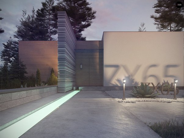 Проект дома Ux65 + - 17 Одноэтажные дома в Киеве