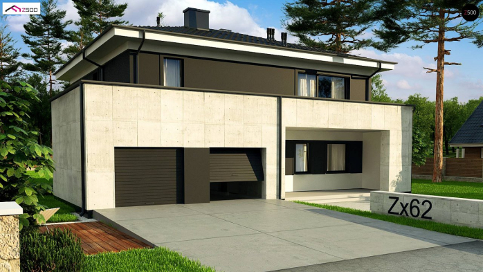 Проект дома Ux62 A - 6 Двухэтажные дома в Киеве