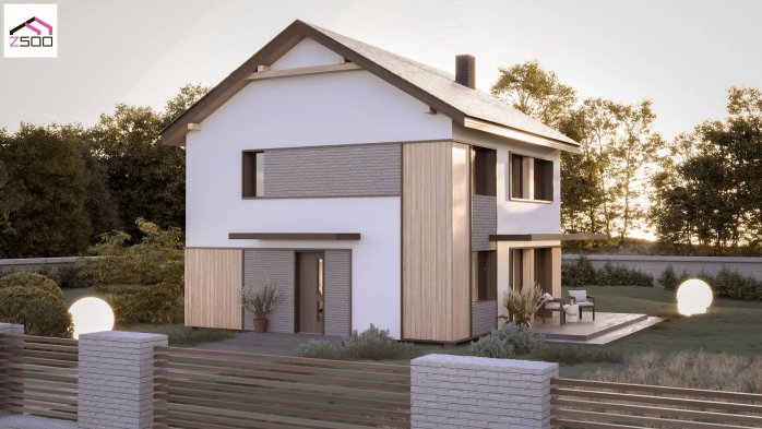 Проєкт будинку U372 v2 - Двоповерхові дома у Києві