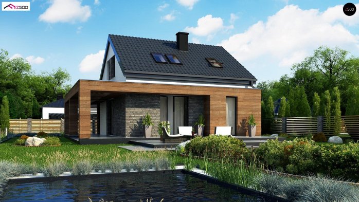 Проект дома U385 - 4 С мансардным этажом дома в Киеве